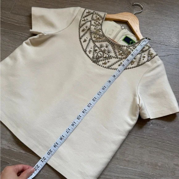 C. Wonder Cream Embellished Blouse - Picture 6 of 10